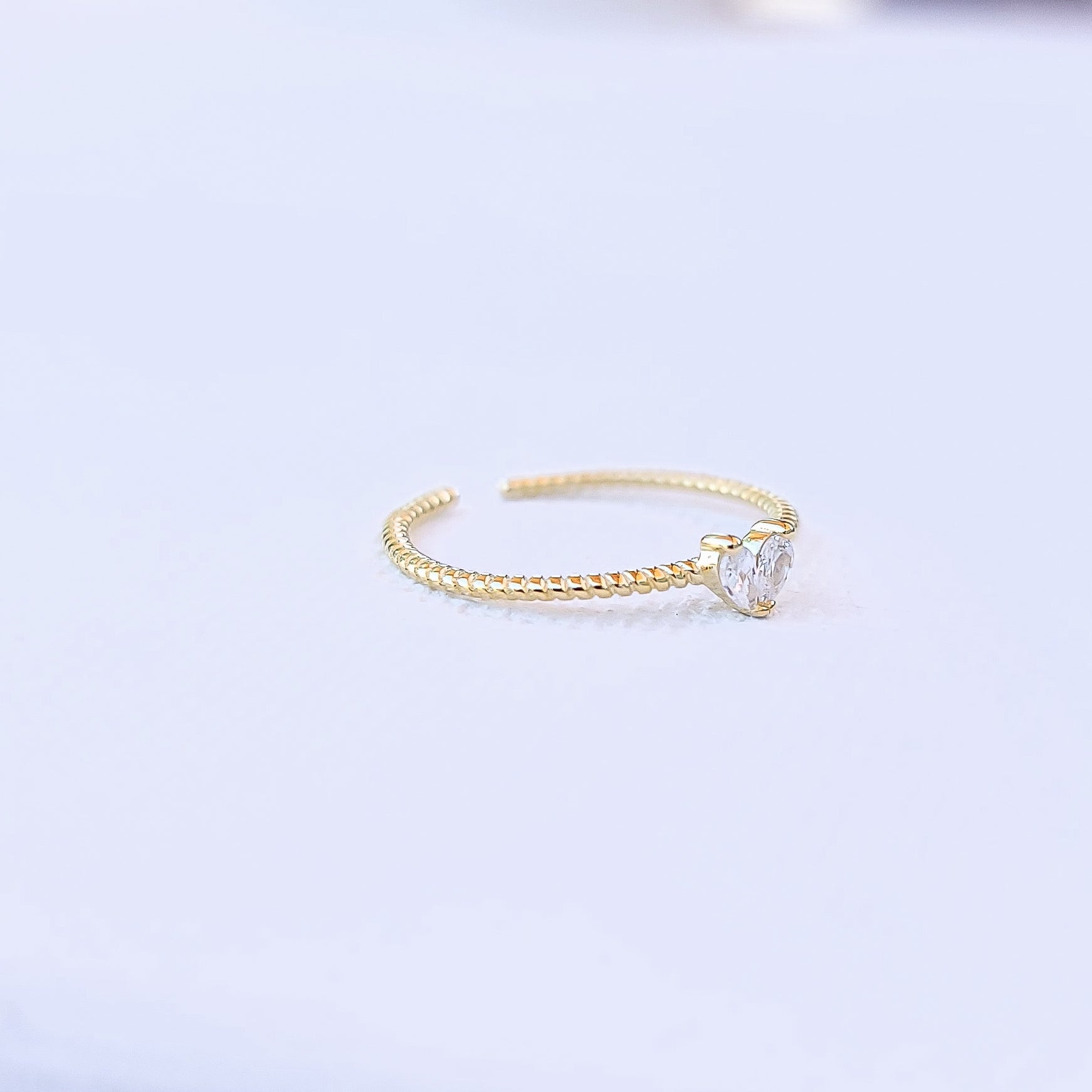 Heart Sparkle Adjustable Ring