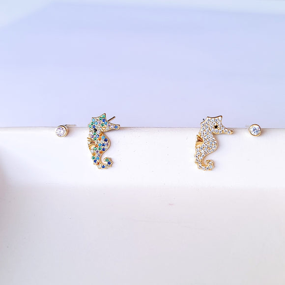 Seahorse Shimmer Studs