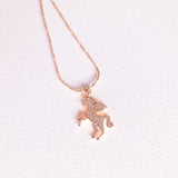 Magic Golden Unicorn and Necklace