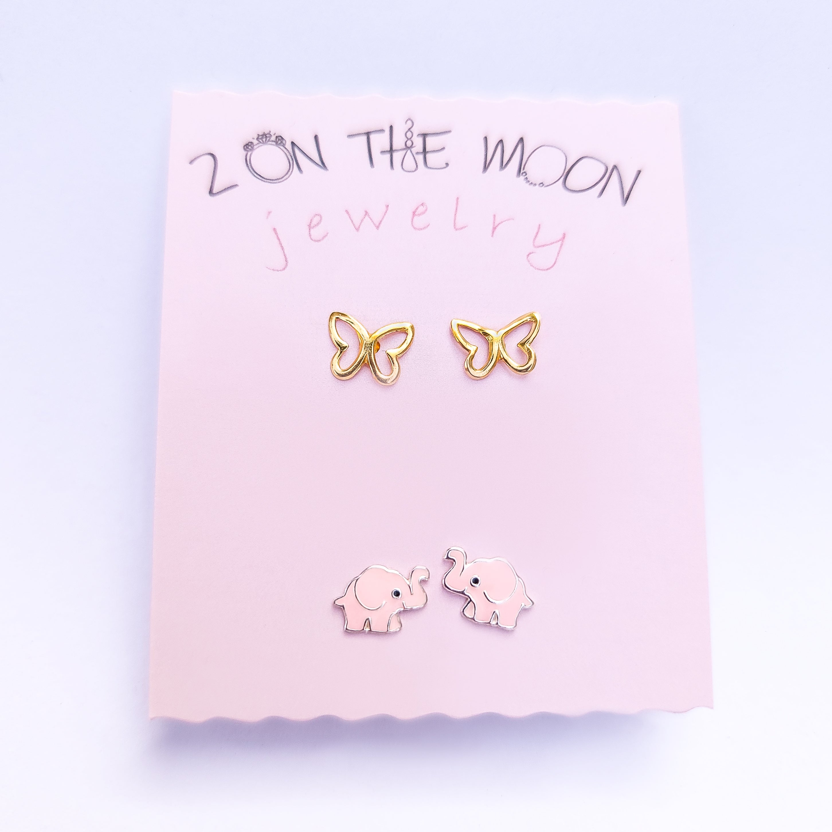 Sterling Silver Fun Earrings Sets for Children - Hypoallergic