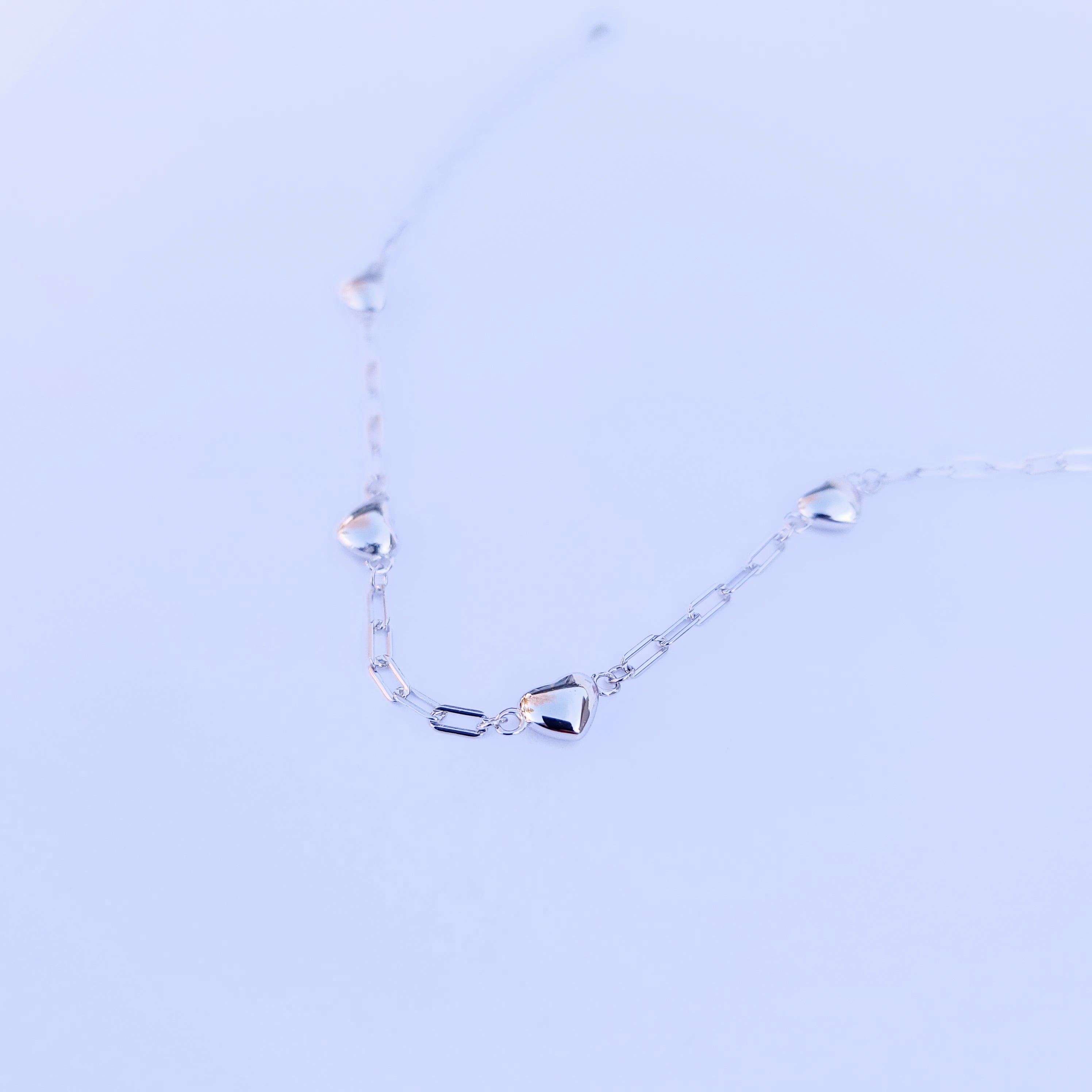 The Elisa Link Bracelet with Hearts