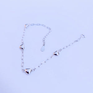 The Elisa Link Bracelet with Hearts