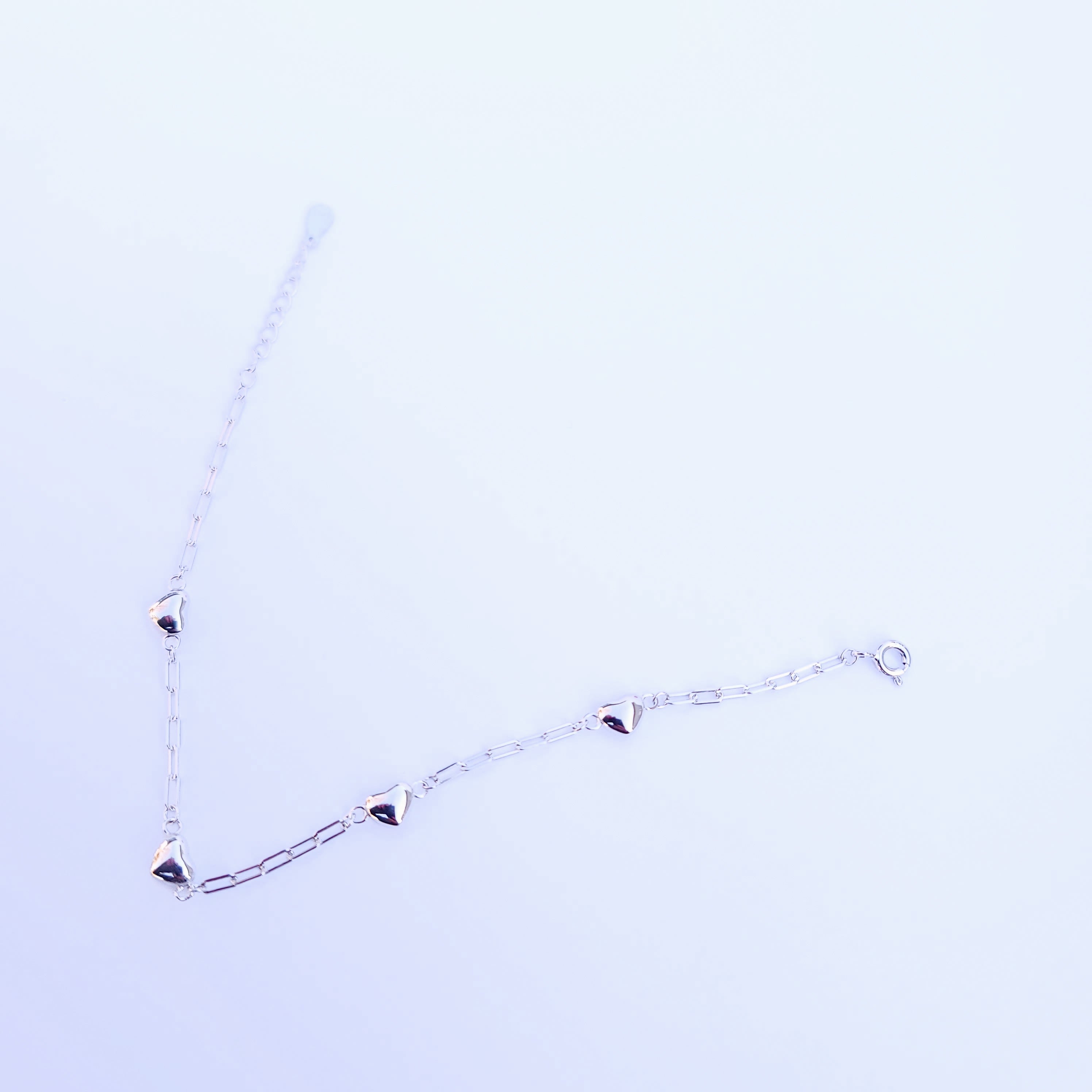 The Elisa Link Bracelet with Hearts