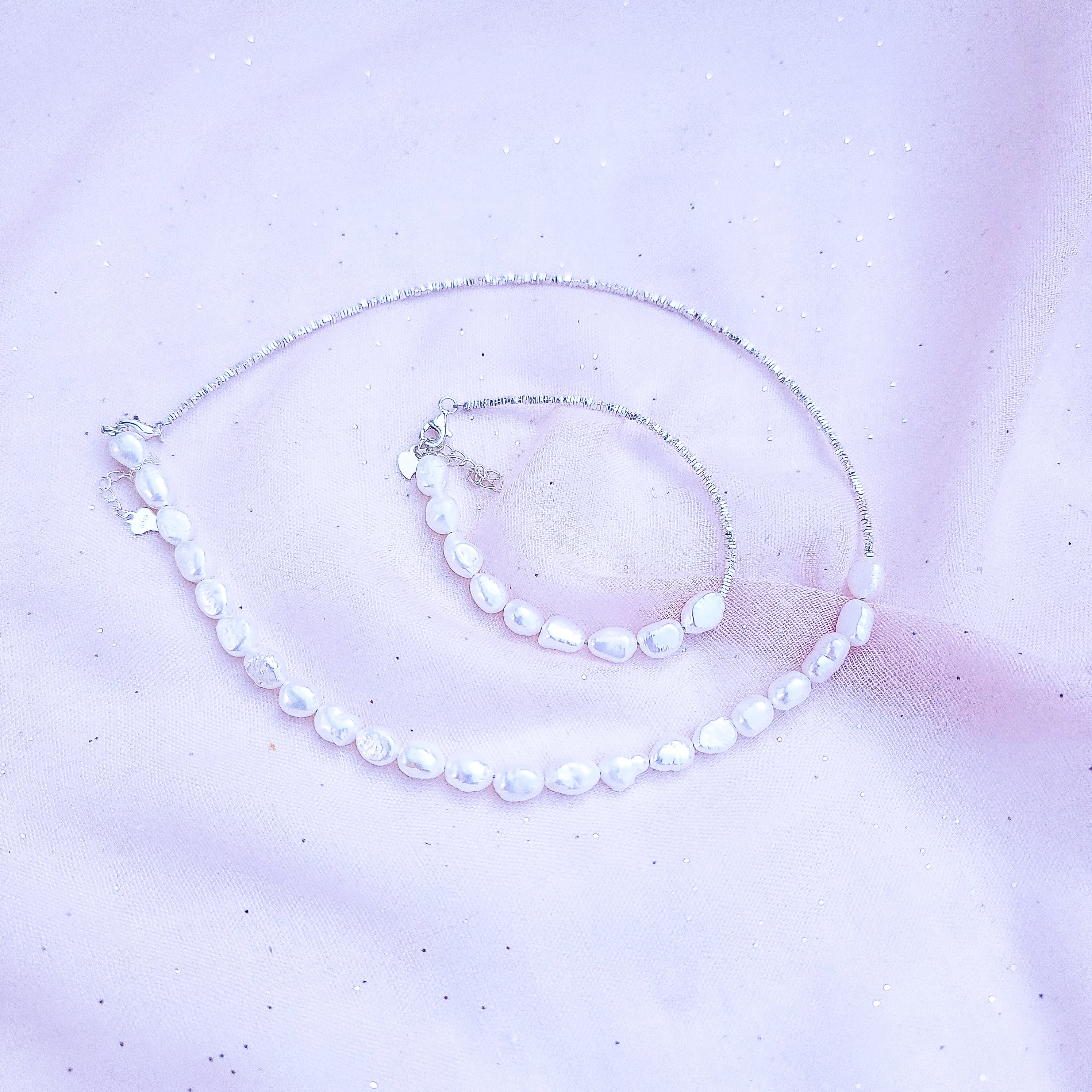Pearl-Silver Fusion Bracelet