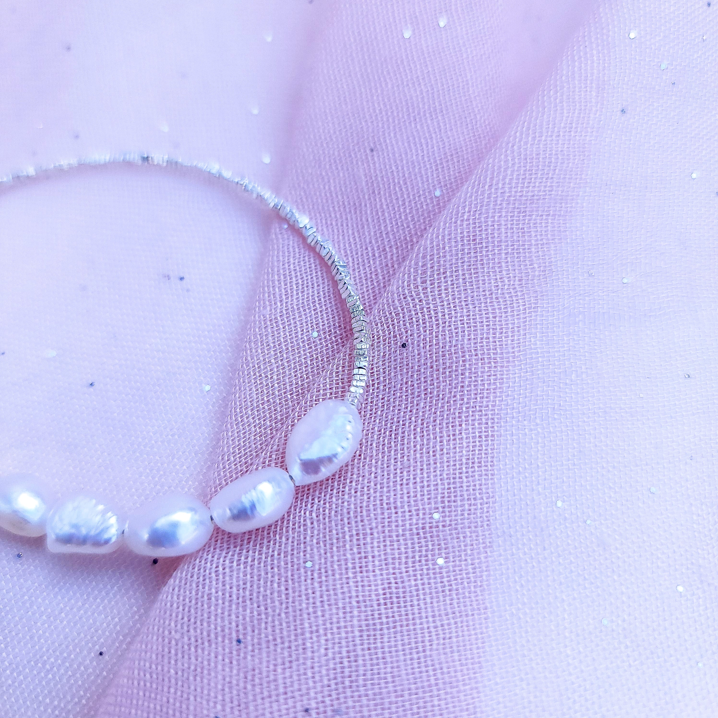 Pearl-Silver Fusion Bracelet