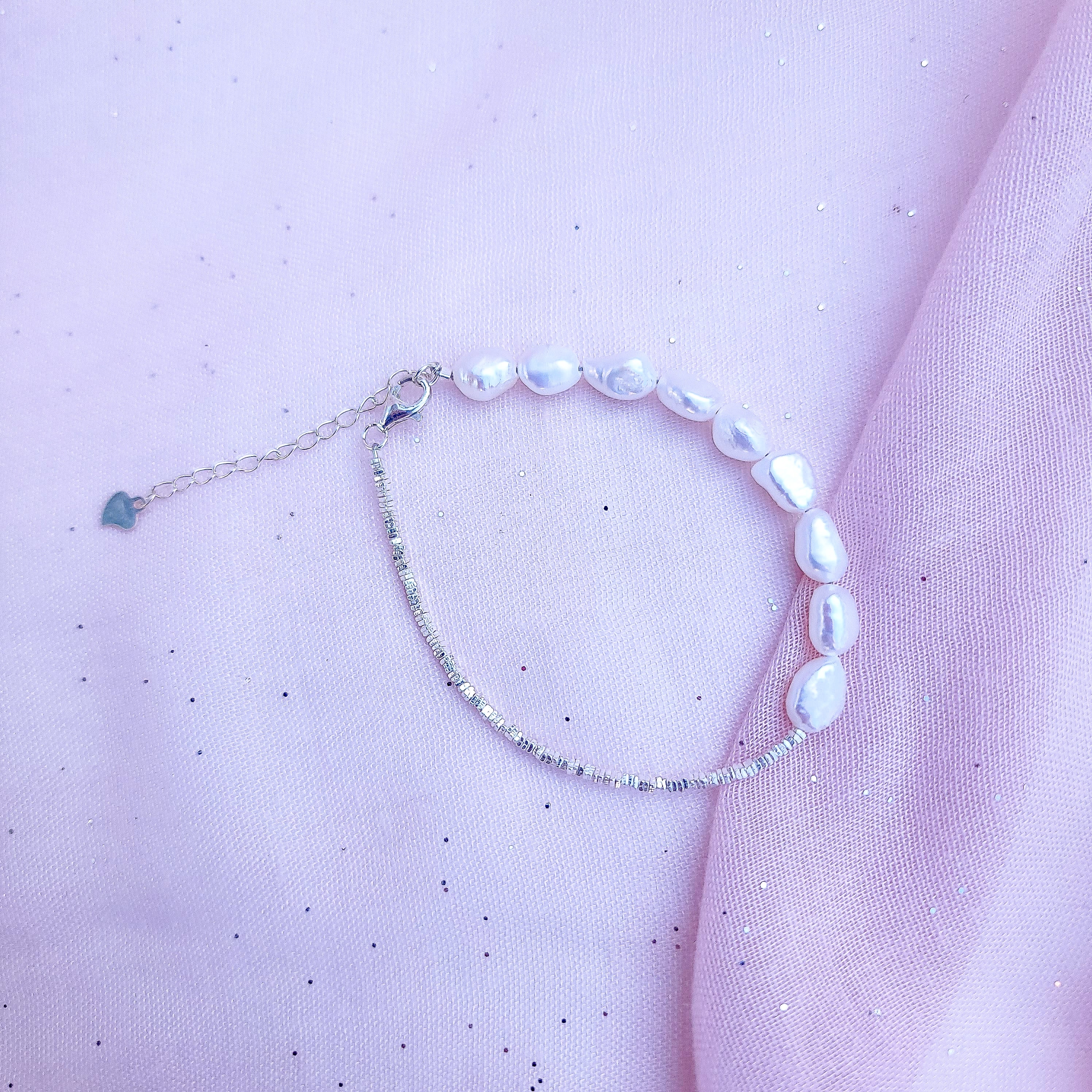 Pearl-Silver Fusion Bracelet