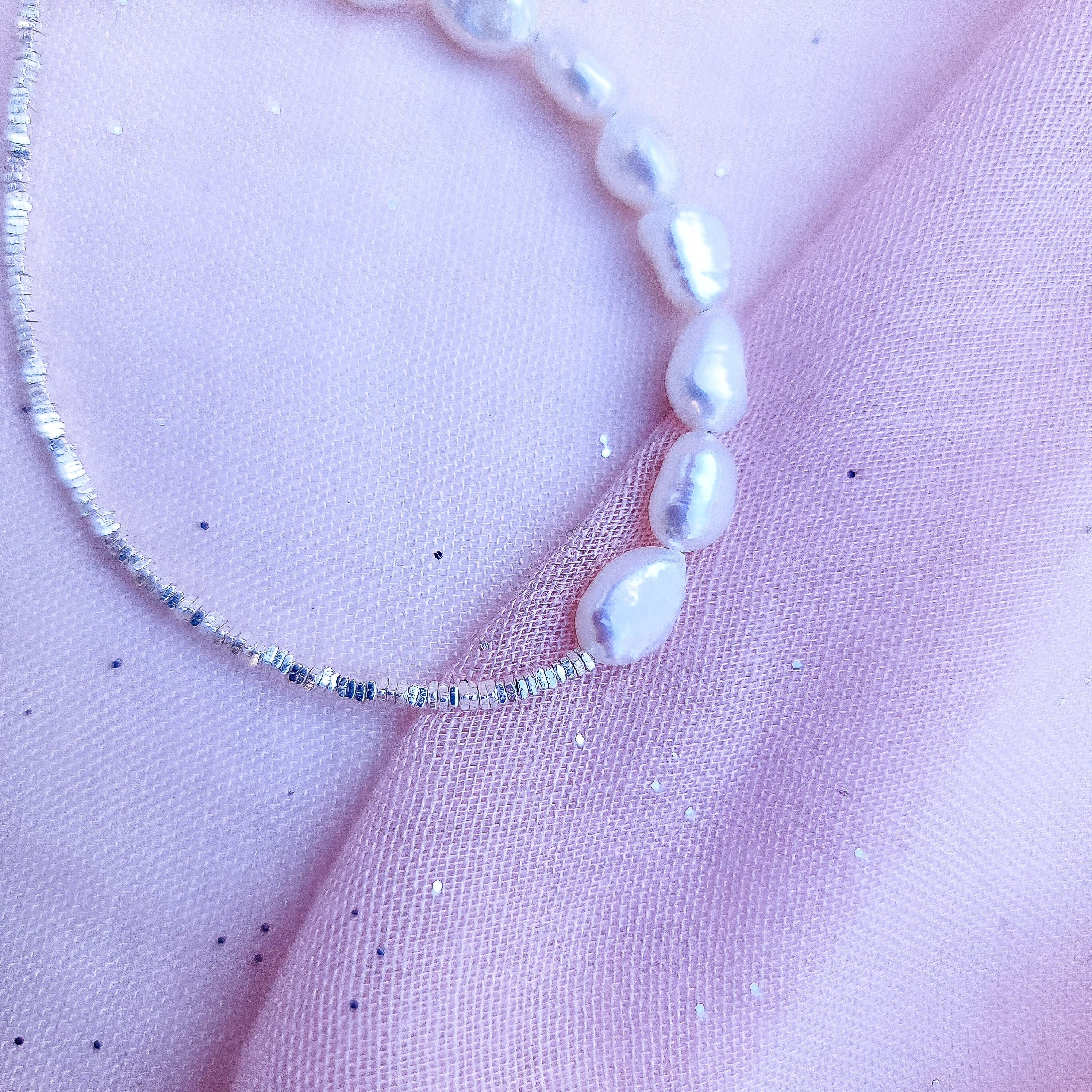Pearl-Silver Fusion Bracelet