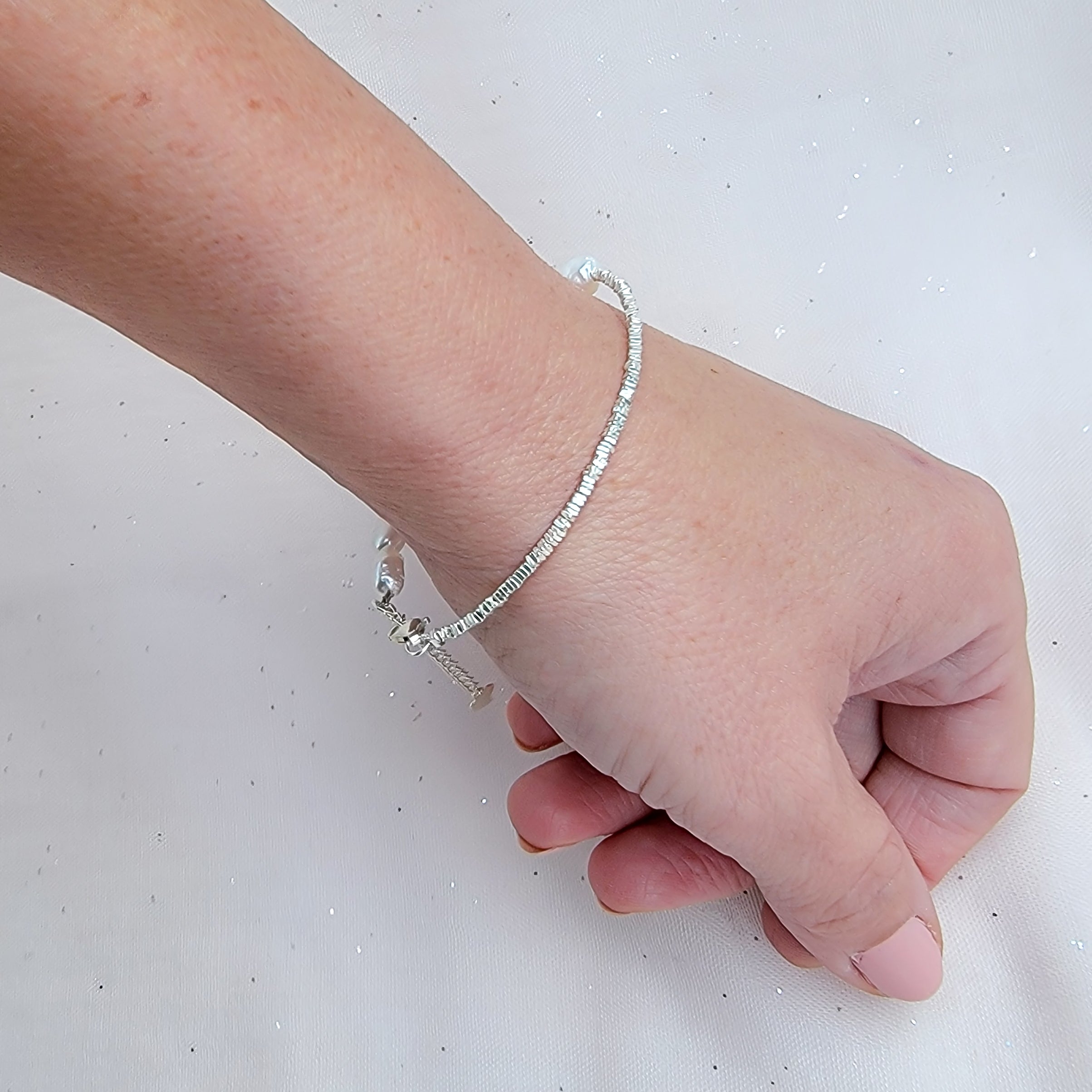 Pearl-Silver Fusion Bracelet