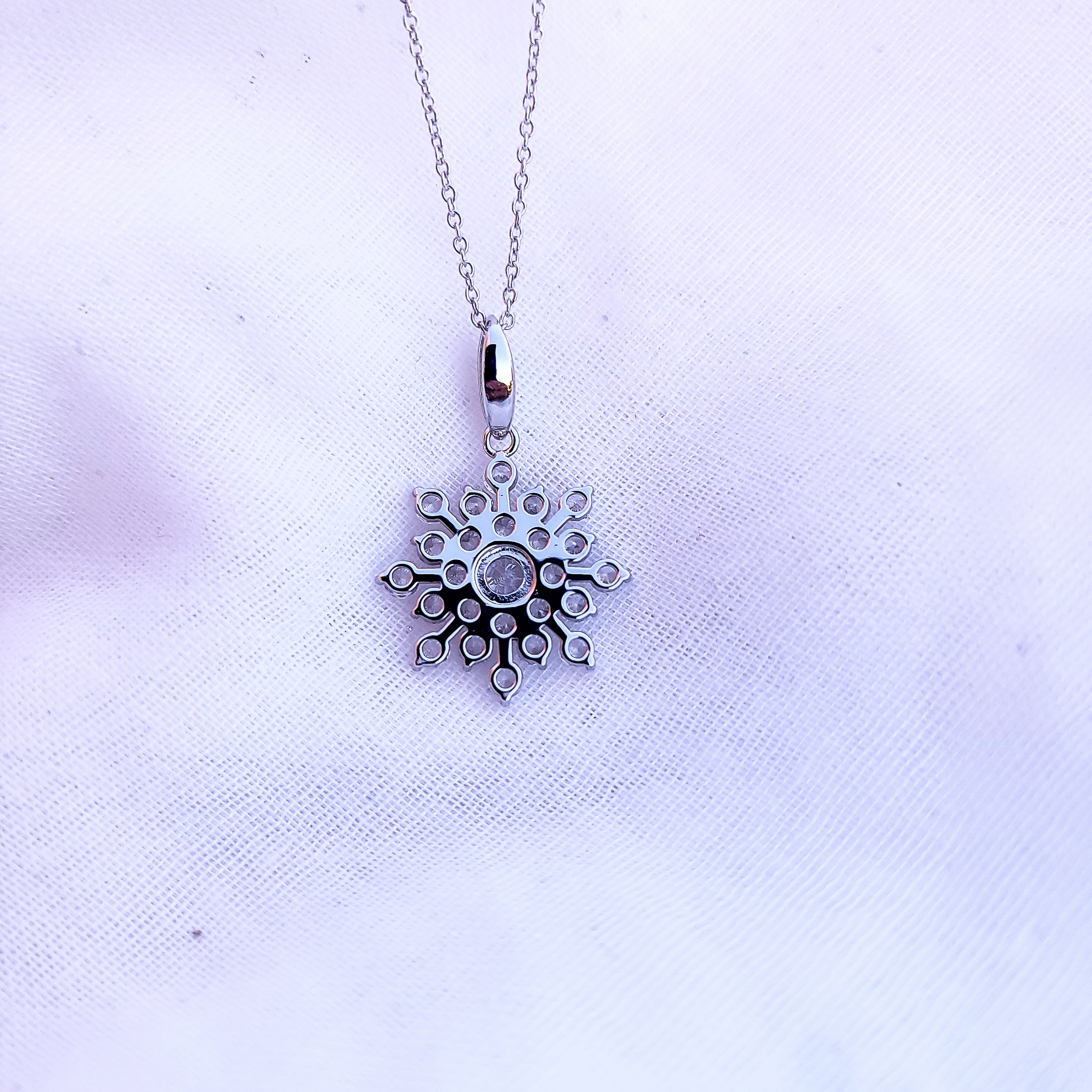 Snowflake Pendant and Necklace