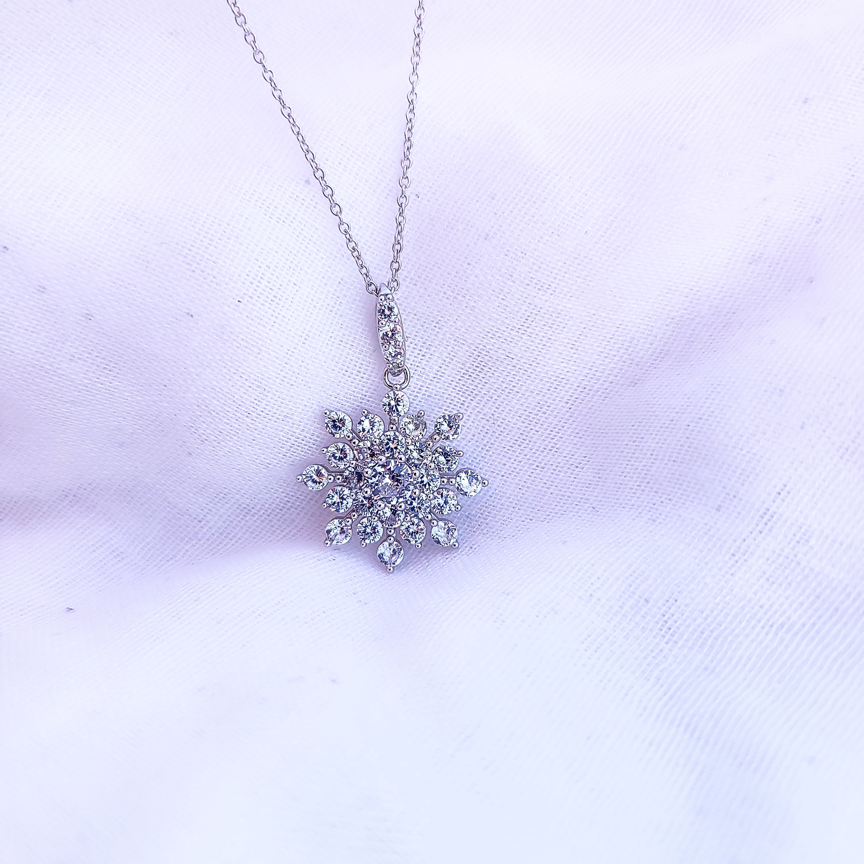 Snowflake Pendant and Necklace