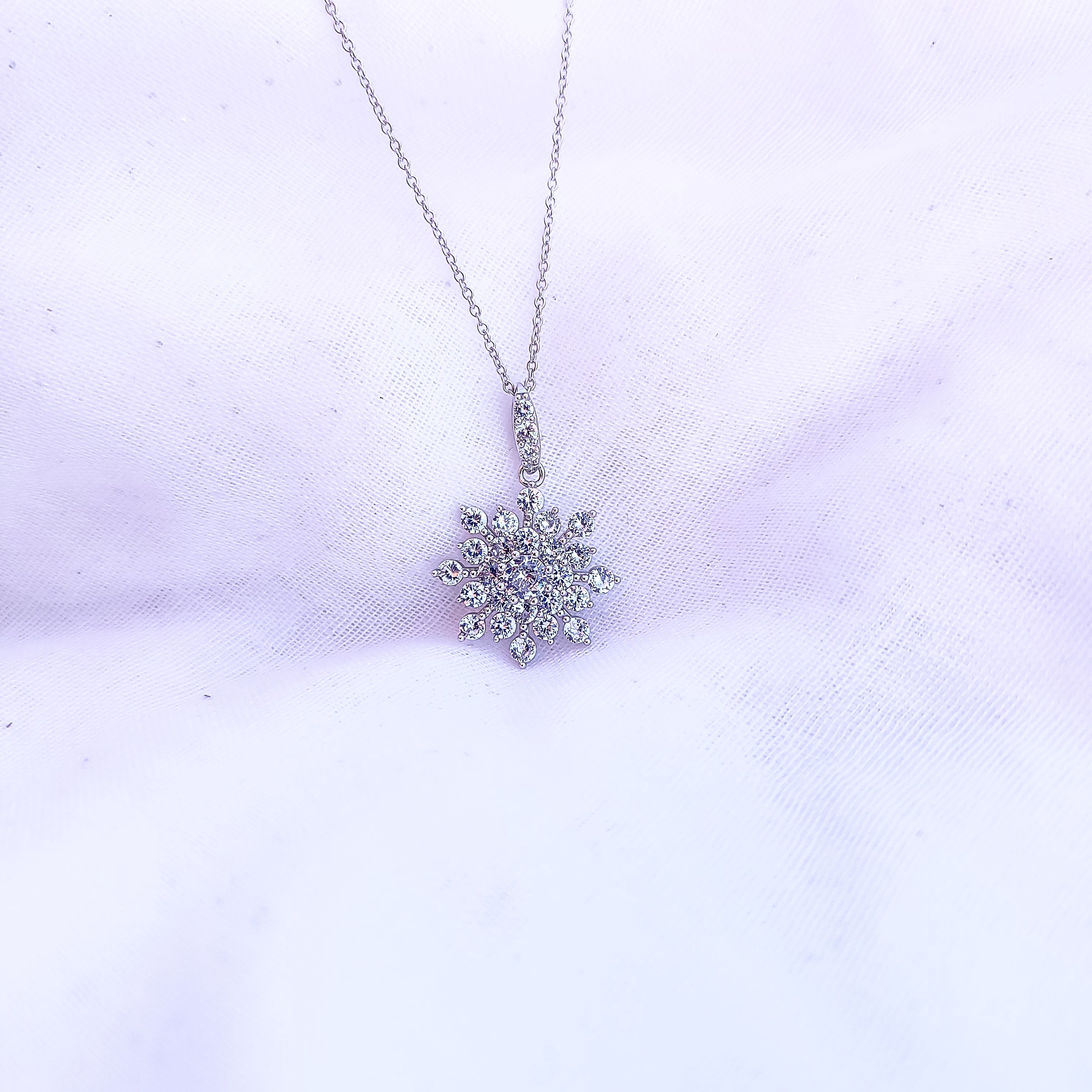 Snowflake Pendant and Necklace