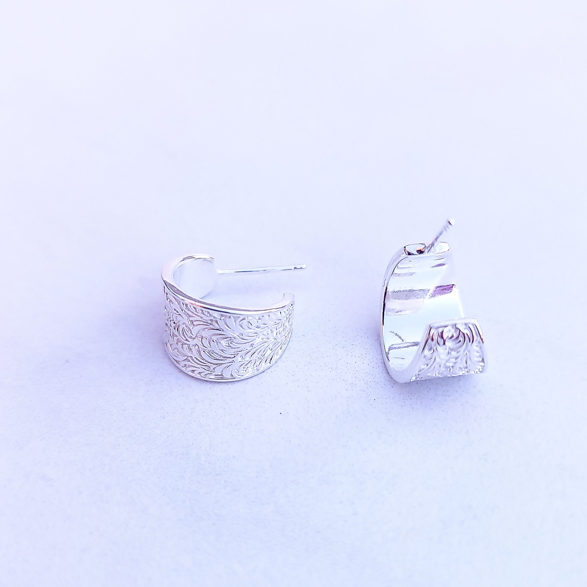 Freya Vintage Style Half Hoops