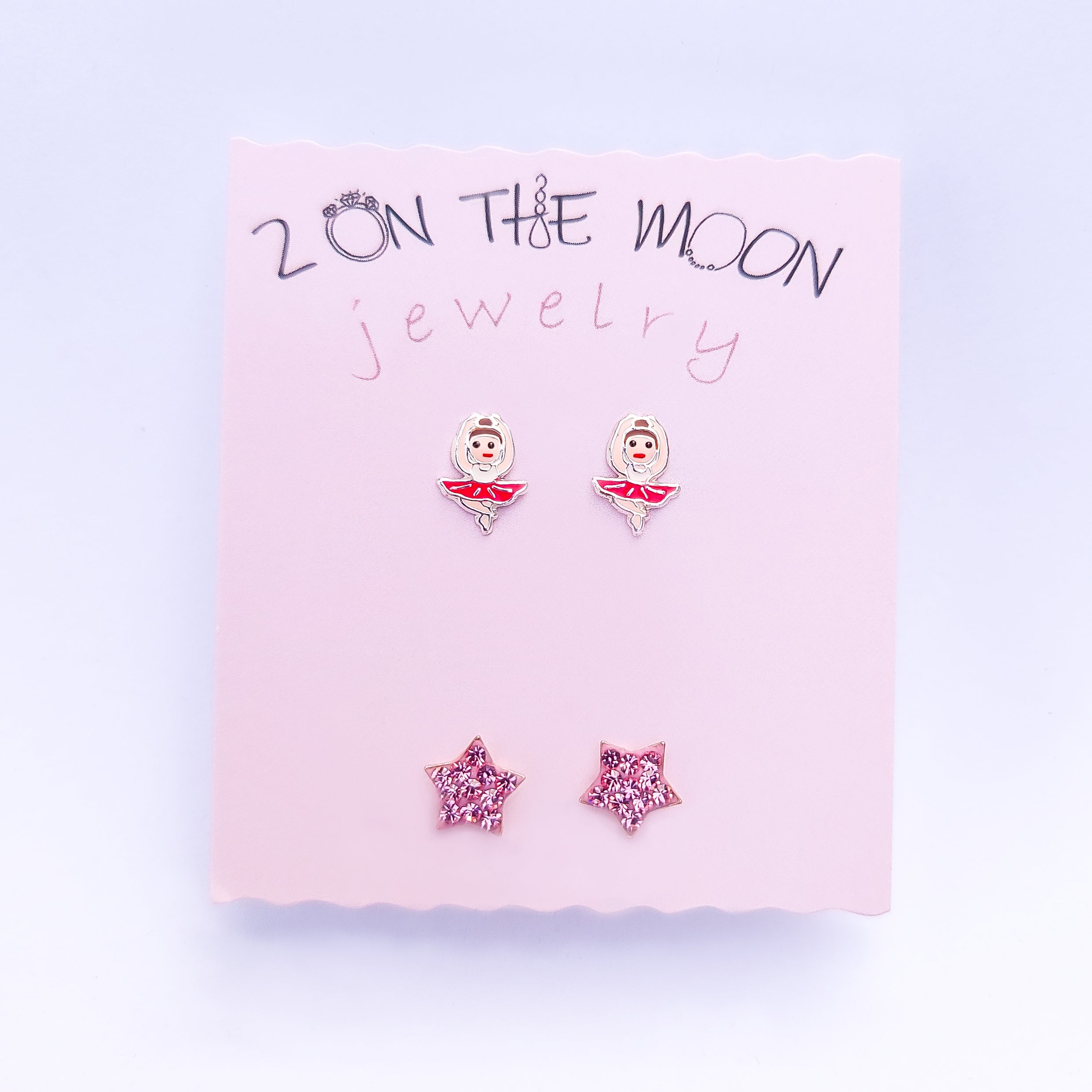 Sterling Silver Fun Earrings Sets for Children - Hypoallergic