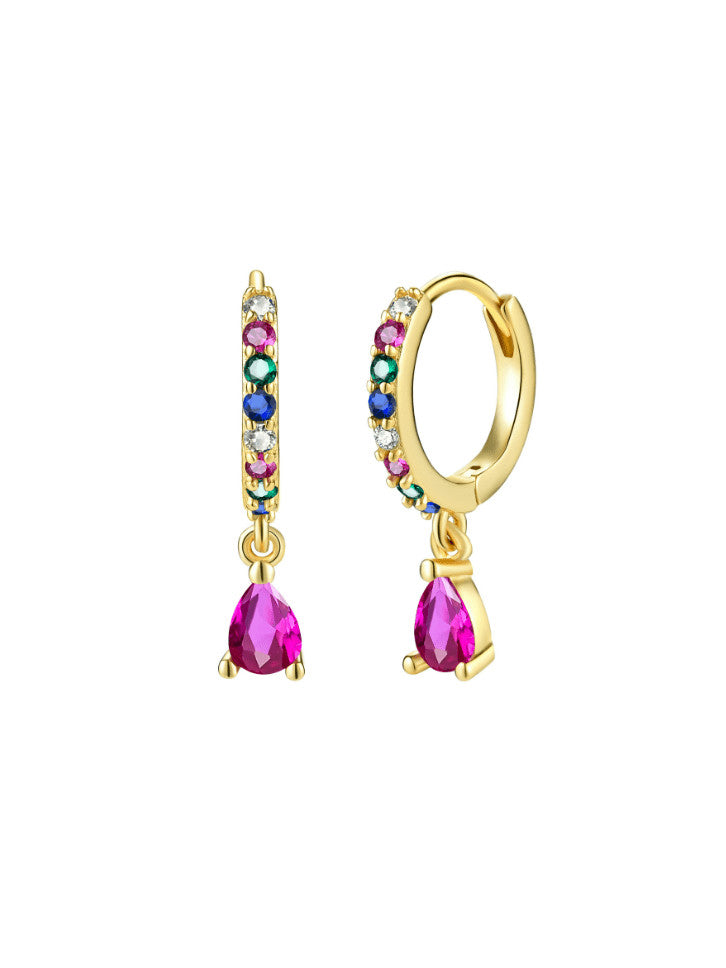 Teodora Huggie Tear Drop Earrings