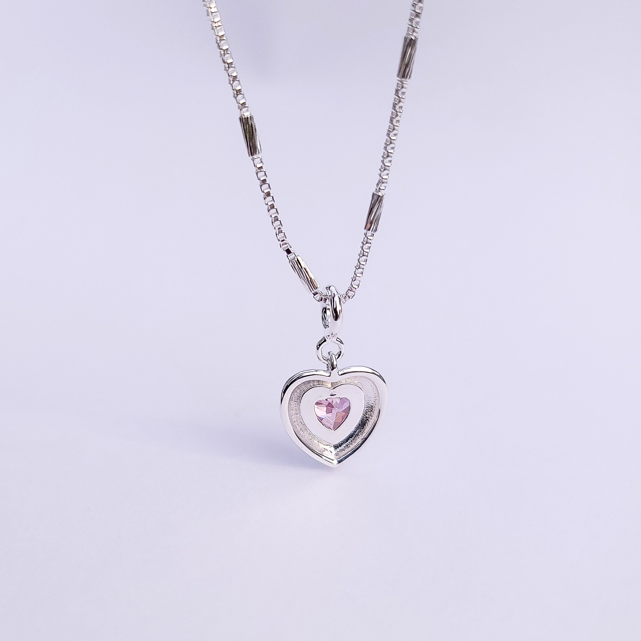 Pink Glam Heart Necklace