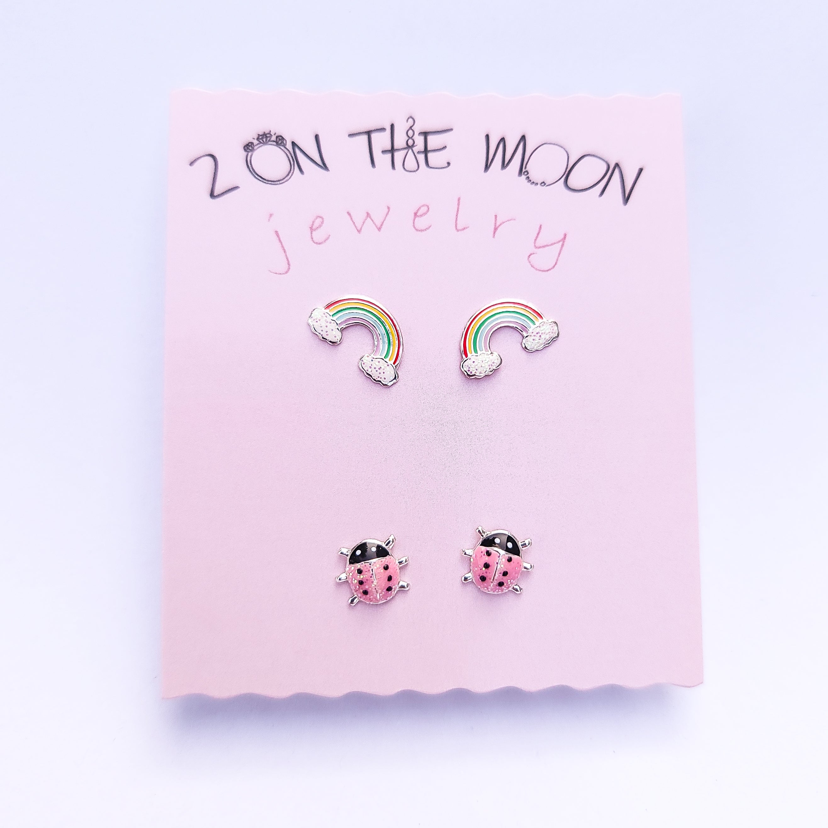 Sterling Silver Fun Earrings Sets for Children - Hypoallergic