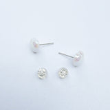 Shell Pearl Heart Stud Earring: mother - daughter