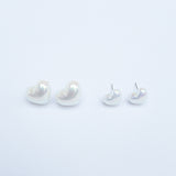 Shell Pearl Heart Stud Earring: mother - daughter