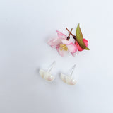 Shell Pearl Heart Stud Earring: mother - daughter