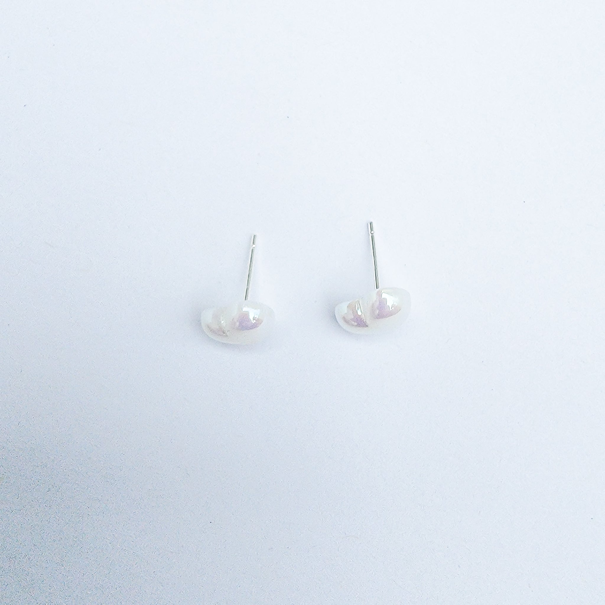Shell Pearl Heart Stud Earring: mother - daughter – 2 ON THE