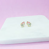 Crystal Wings Unicorn Stud Earrings - Hypoallergenic