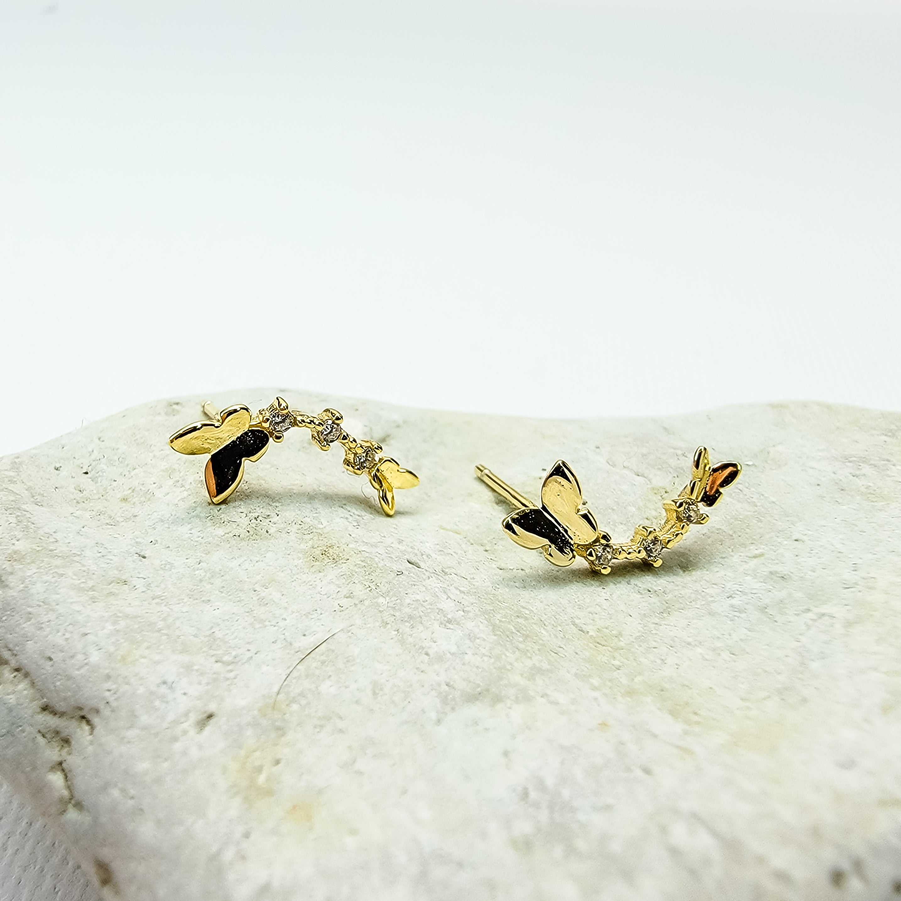 Butterflies on Arch Stud Earrings
