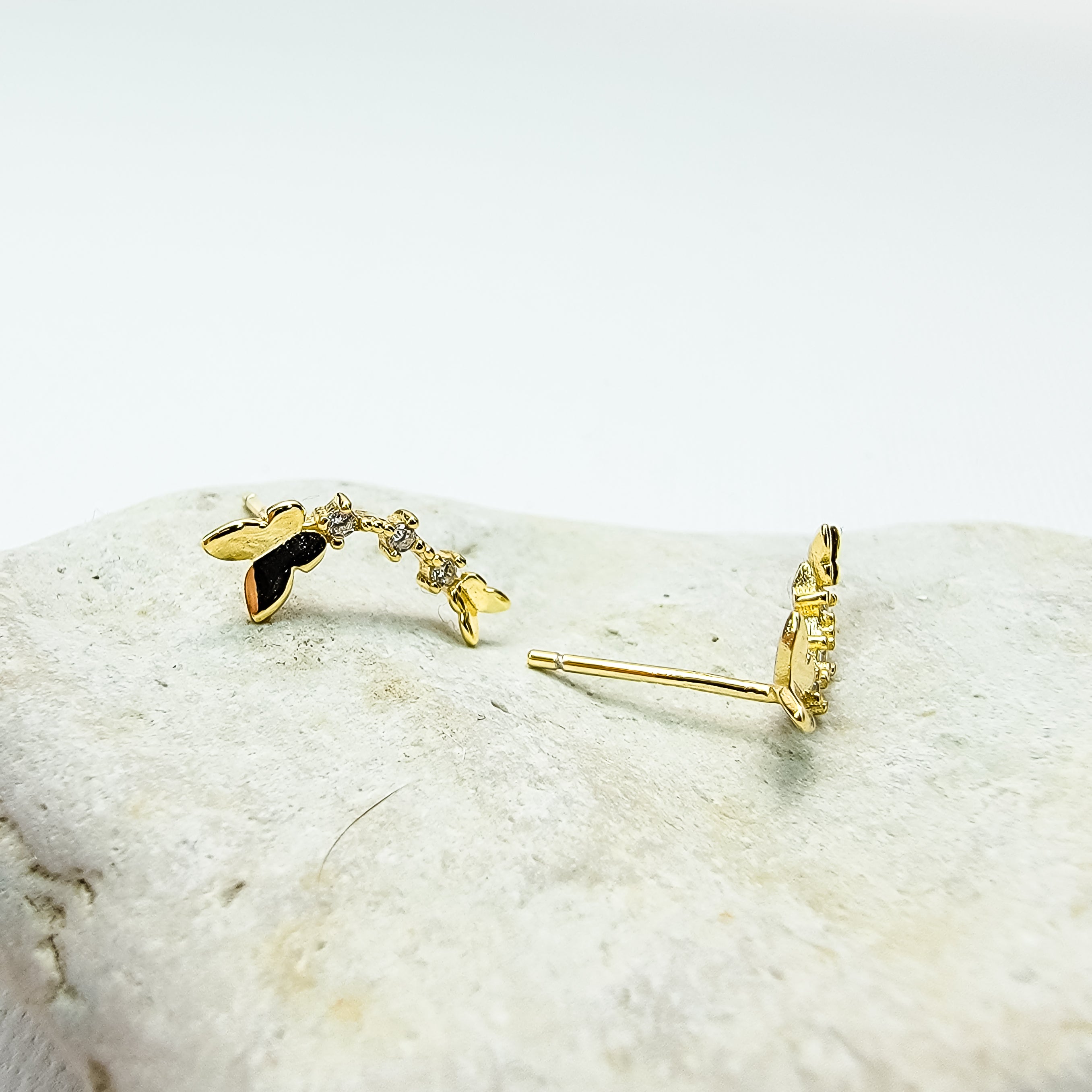 Butterflies on Arch Stud Earrings