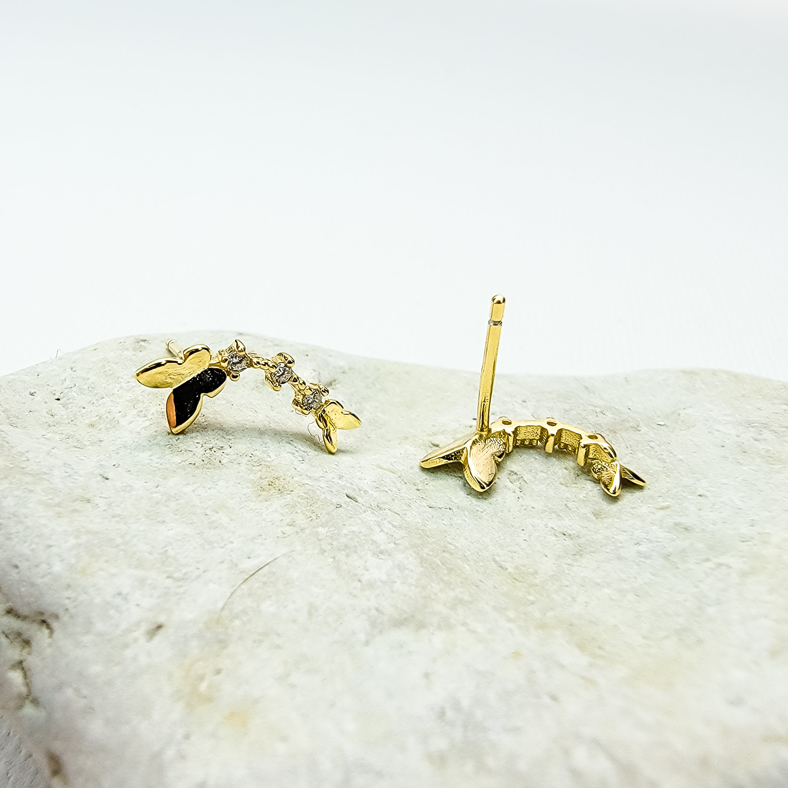 Butterflies on Arch Stud Earrings