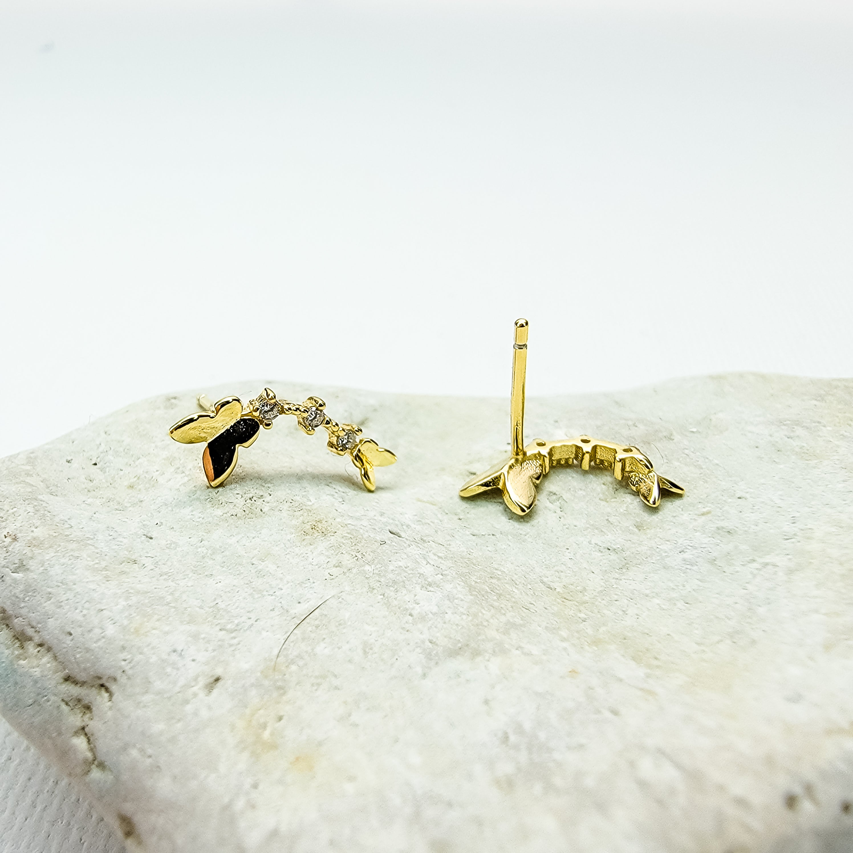 Butterflies on Arch Stud Earrings