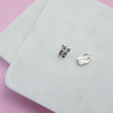 Ballet Shoes Crystal Stud Earrings