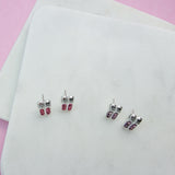 Ballet Shoes Crystal Stud Earrings