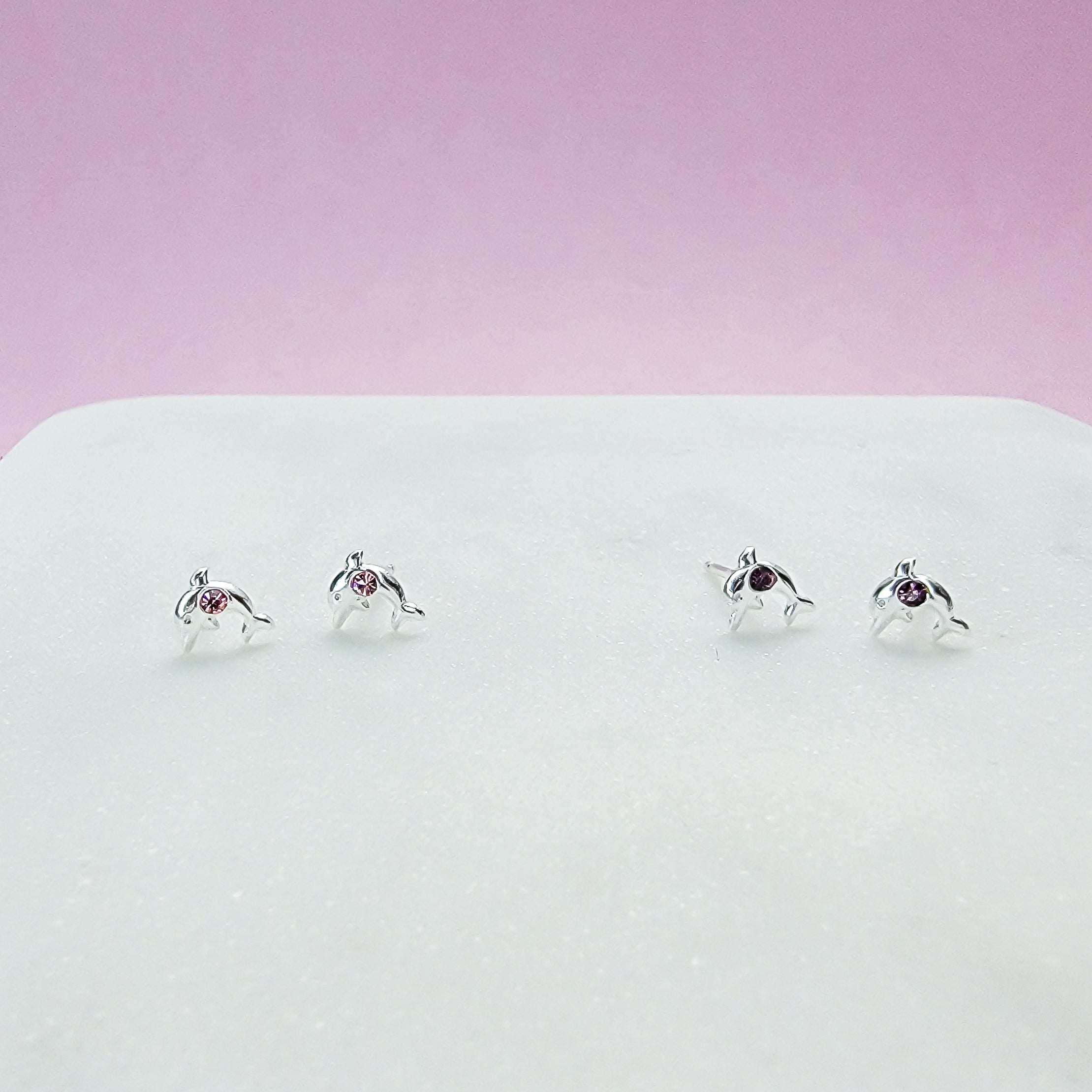 Dolphin Stud Earrings - Hypoallergenic