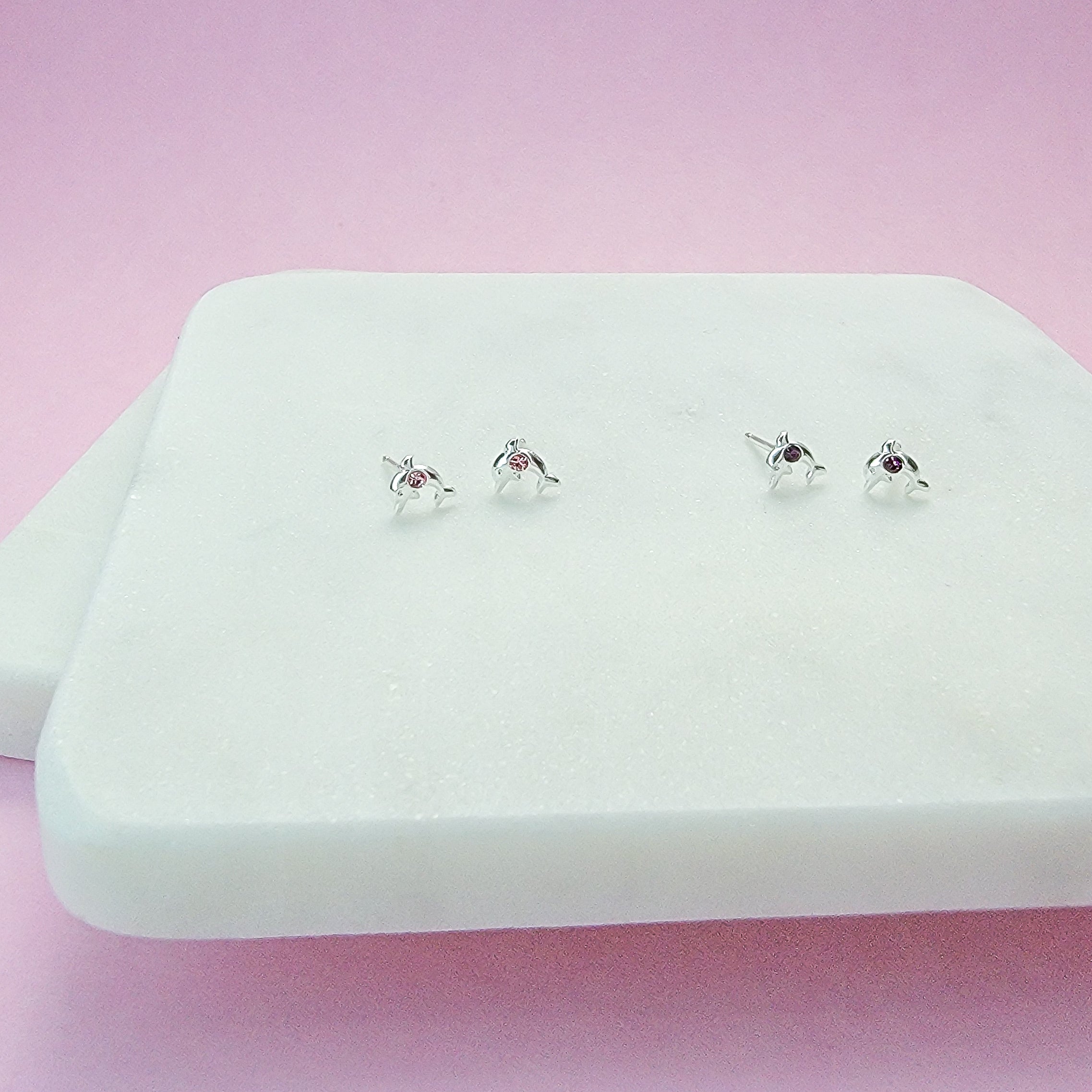 Dolphin Stud Earrings - Hypoallergenic