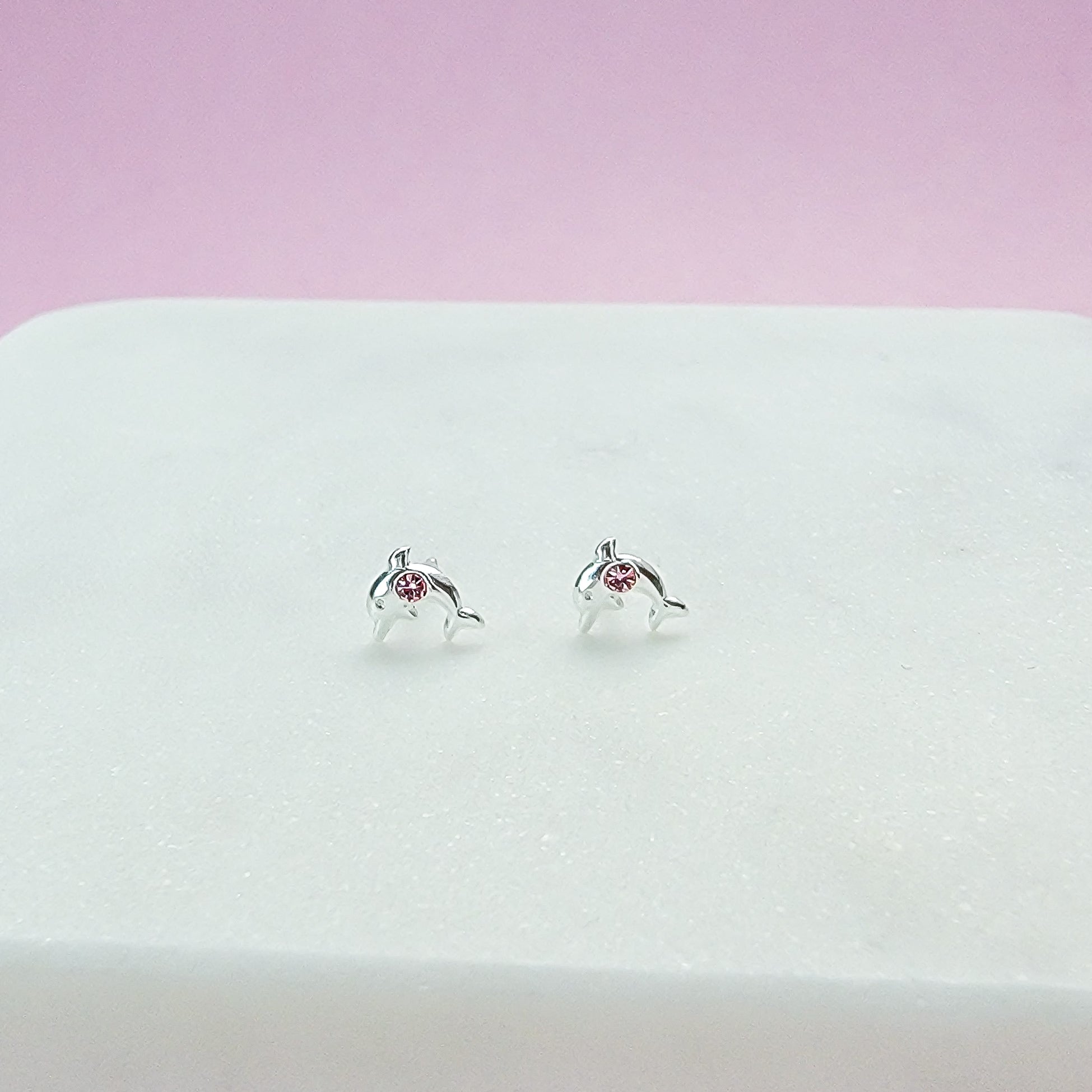 Dolphin Stud Earrings - Hypoallergenic