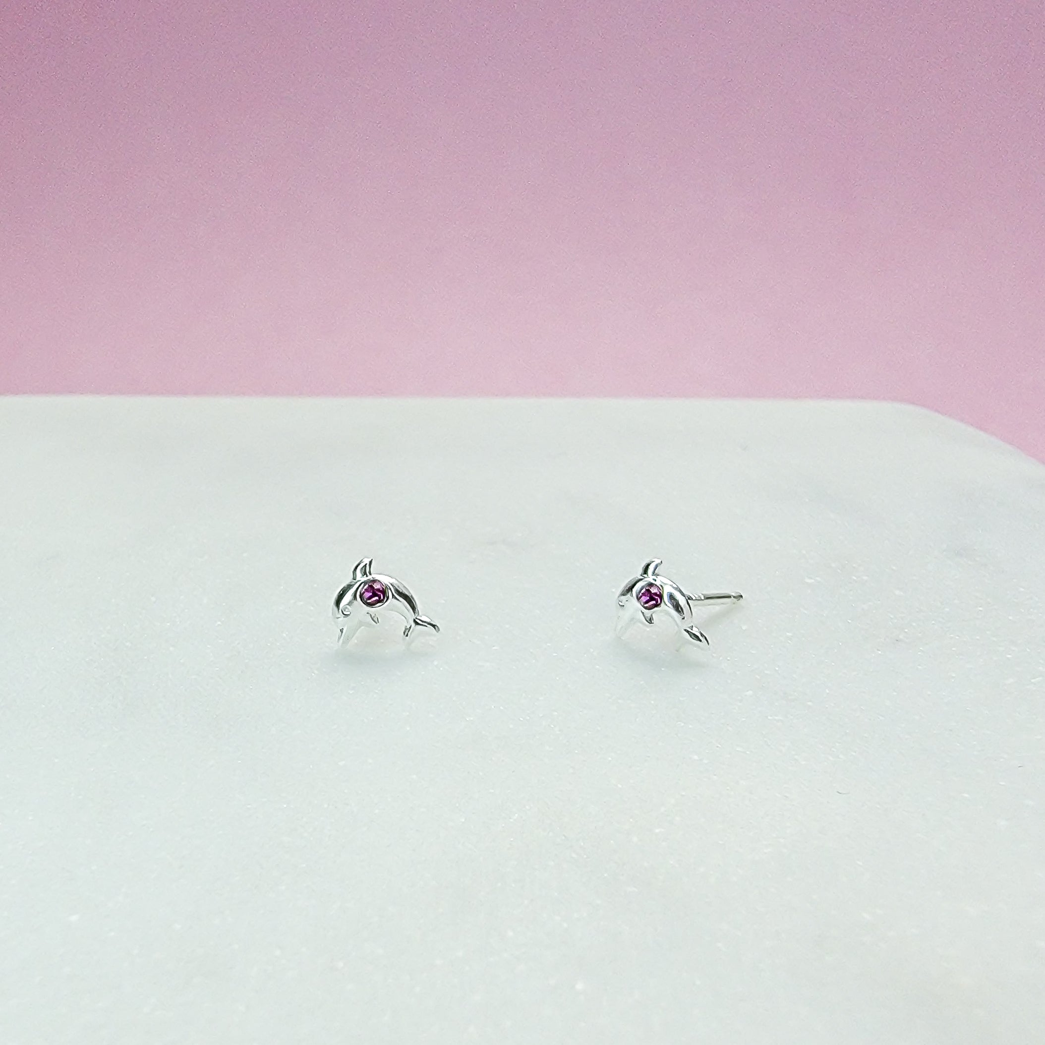 Dolphin Stud Earrings - Hypoallergenic