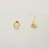 Pink Crystal Cupcake Stud Earrings - Hypoallergenic