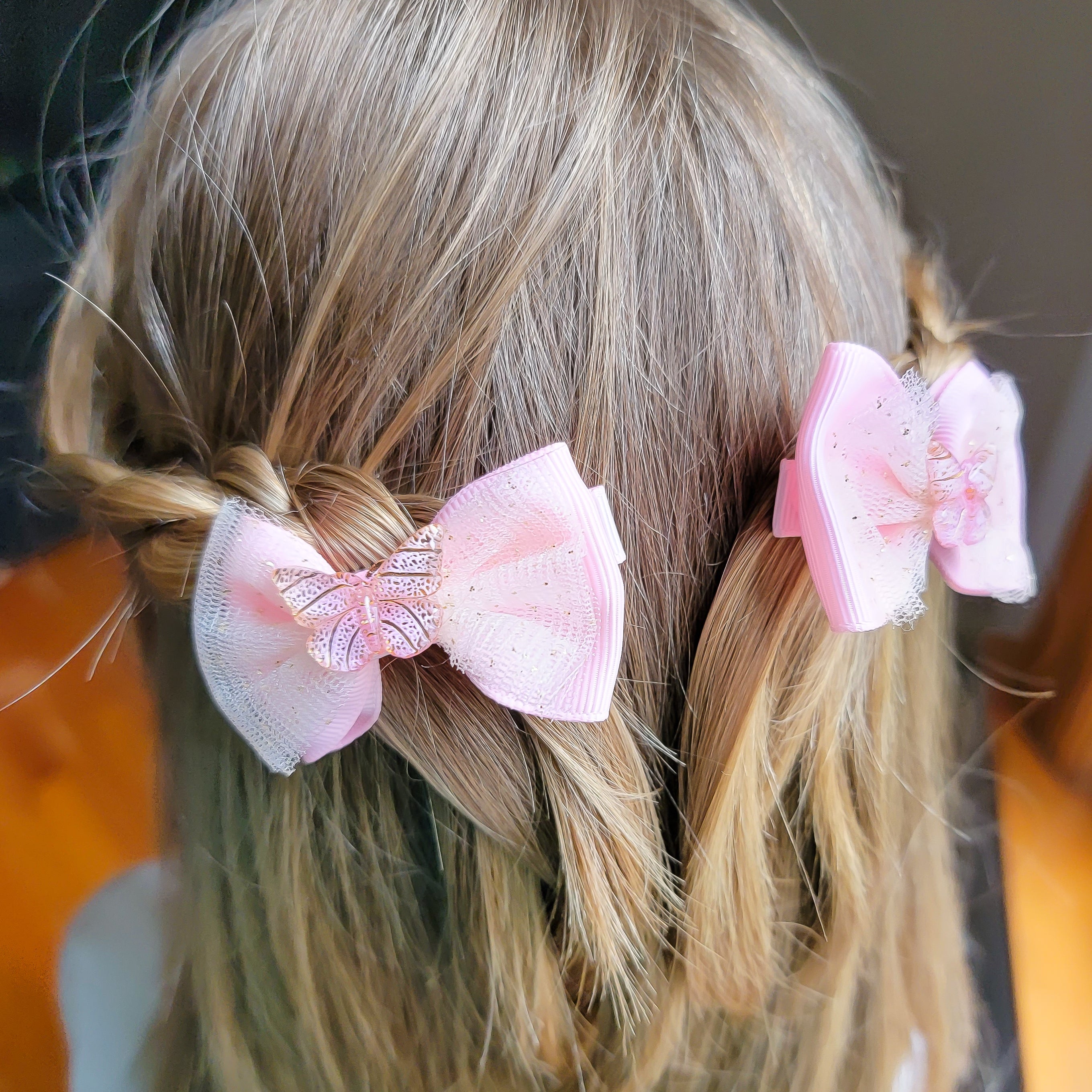 Happy Bow Hair Clips