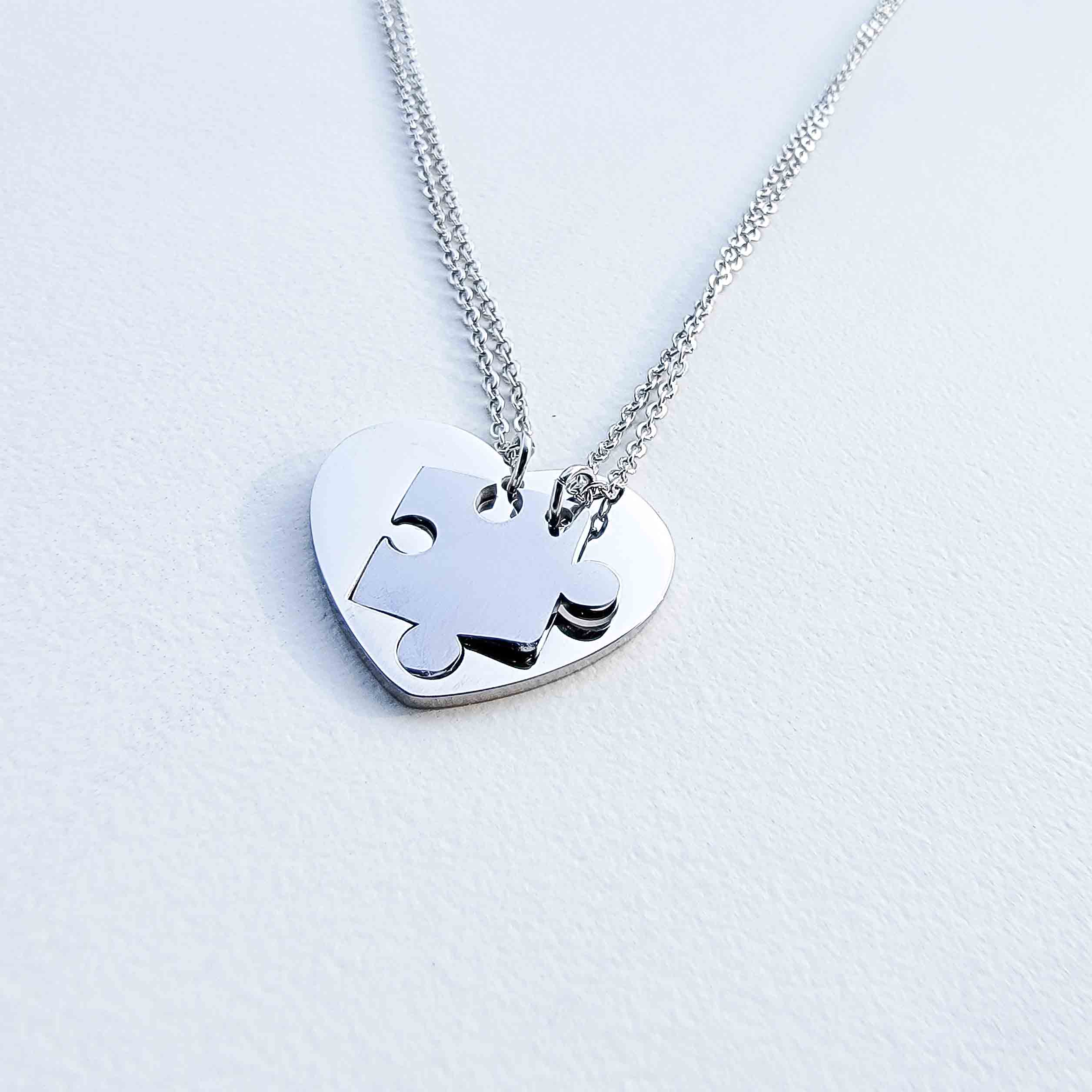 Piece of My Heart Puzzle Necklaces