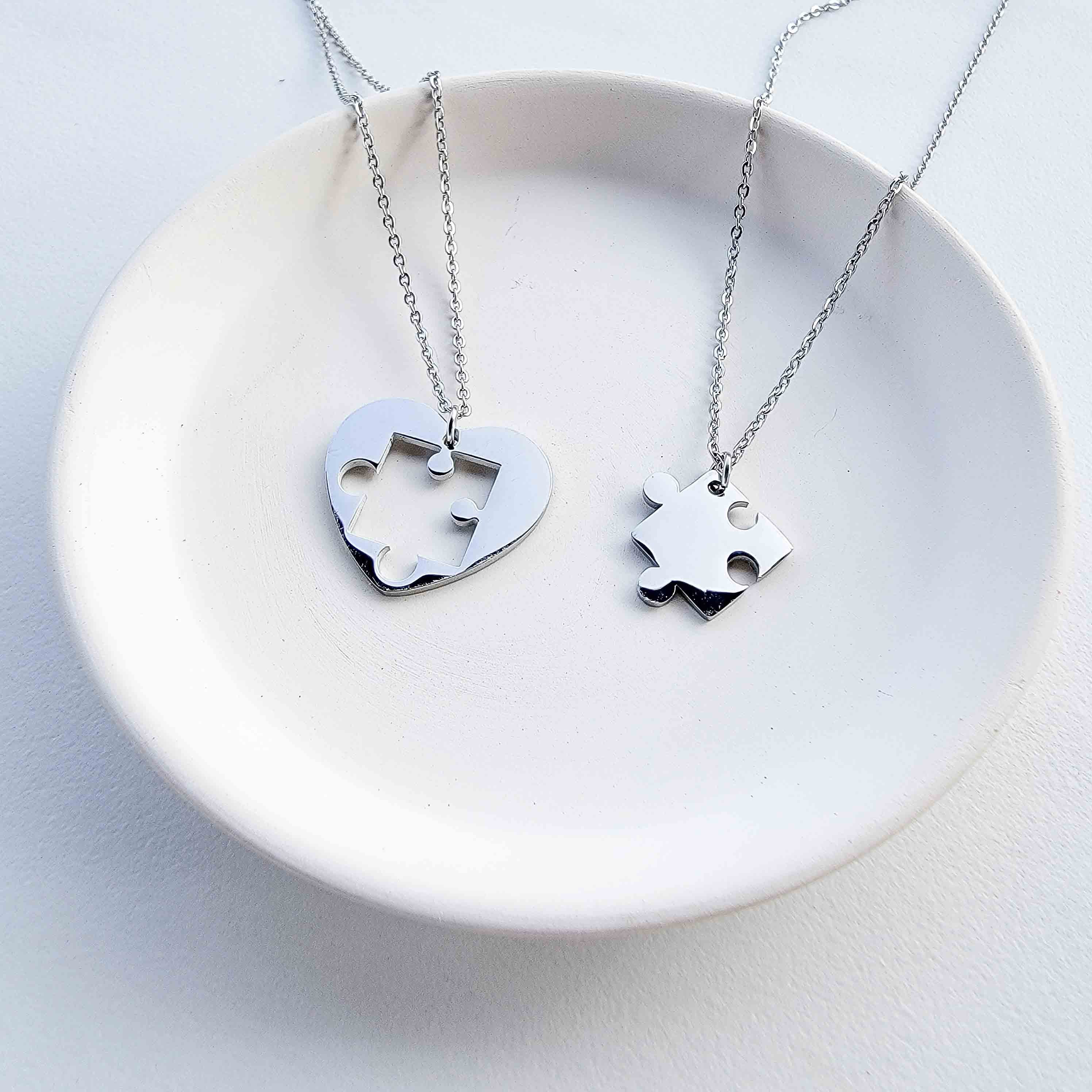 Piece of My Heart Puzzle Necklaces