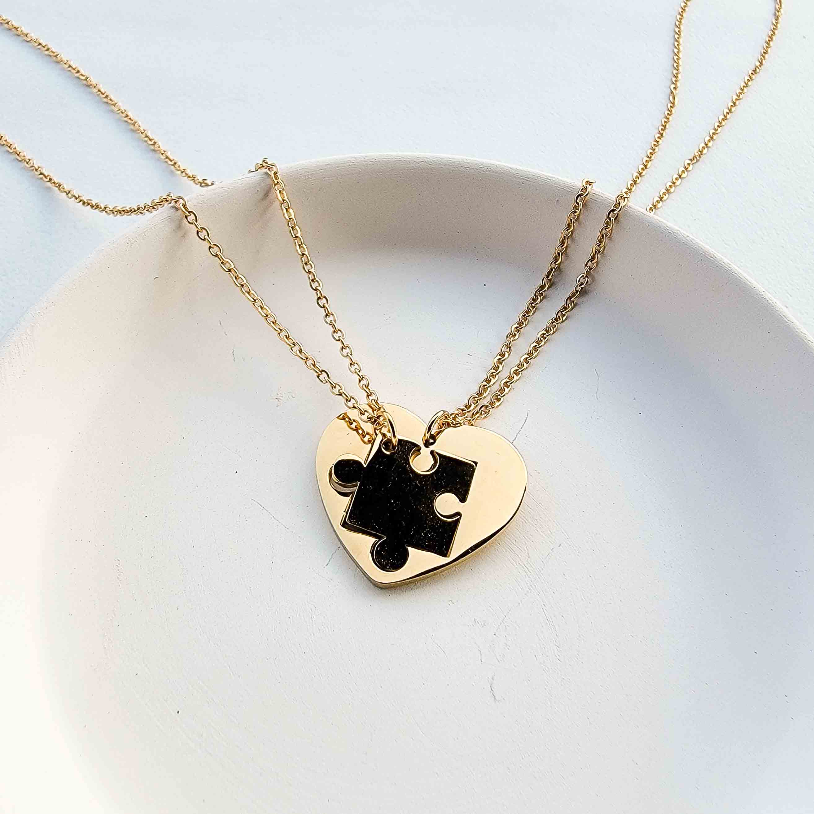 Piece of My Heart Puzzle Necklaces