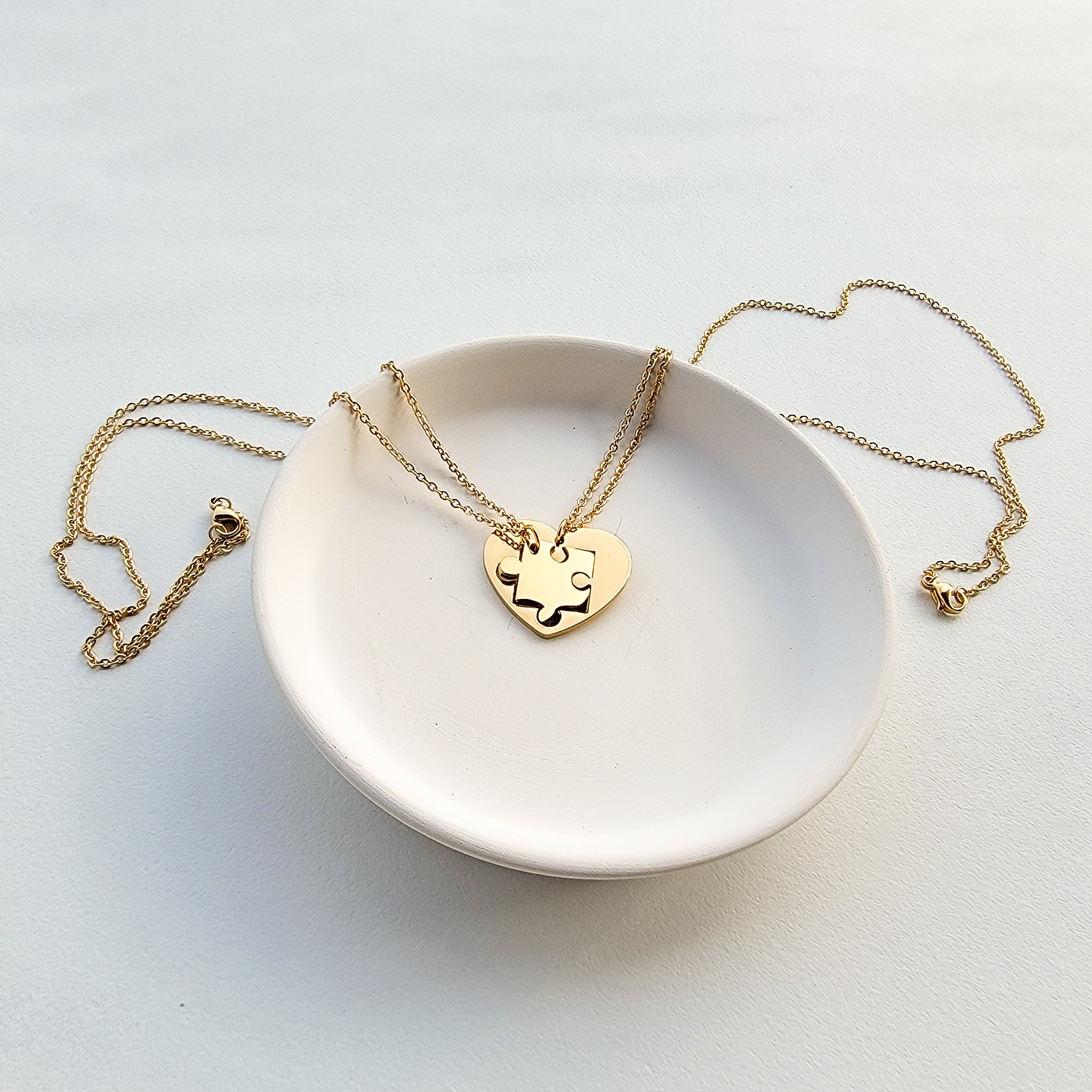 Piece of My Heart Puzzle Necklaces