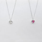 Hot Pink, shimmering White or both? This Brilliant Heart necklace crafted in Sterling Silver and embellished with pink or white heart shaped zirconia stones makes a great statement for any outfit. It's gorgeous and can be worn on daily basis or for special occasions.  Metal: 925 Sterling Silver  Chain Length:16 Inches + 2 inches extension Nickel & Lead free & Hypoallergenic