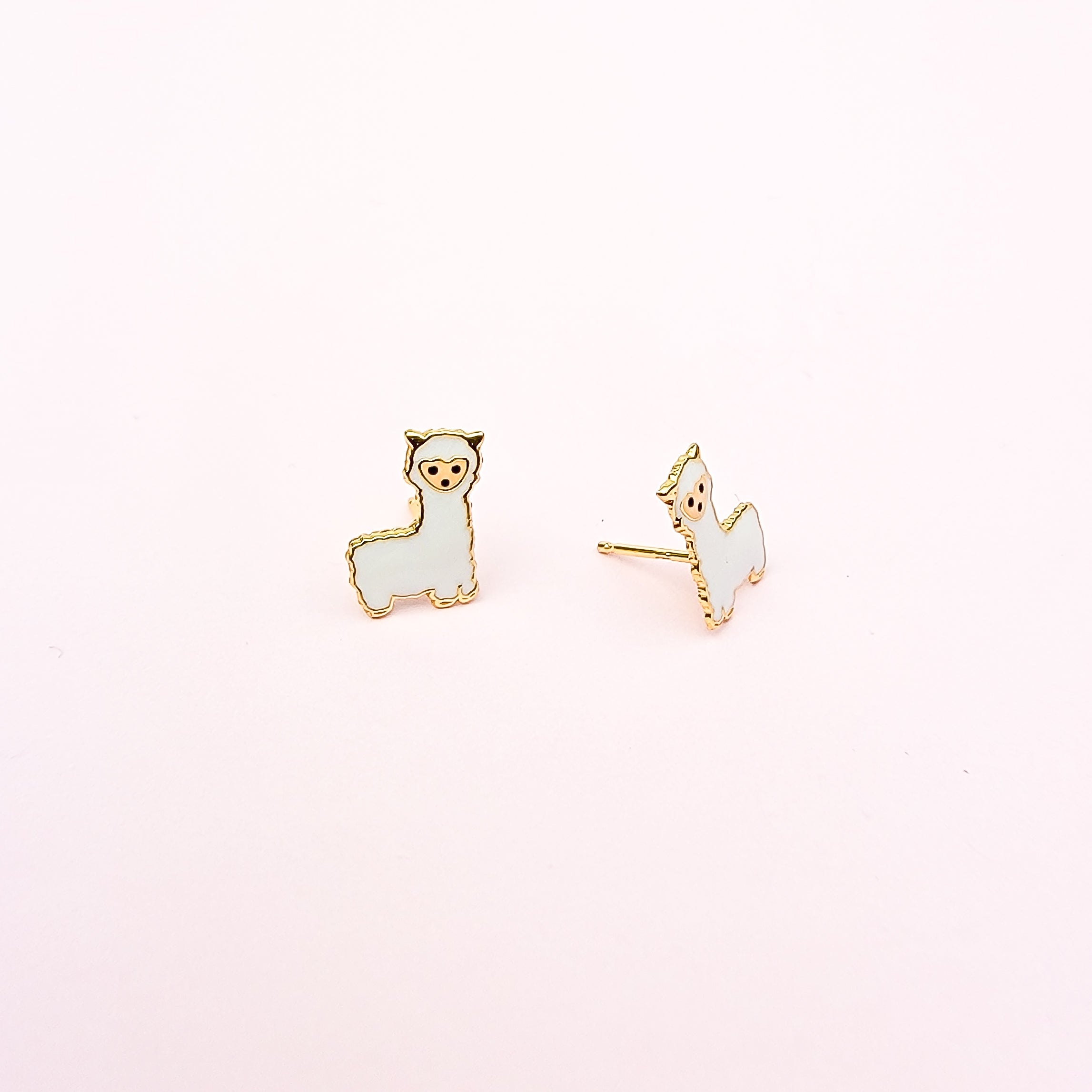 Alpaca Stud Earrings - Hypoallergenic