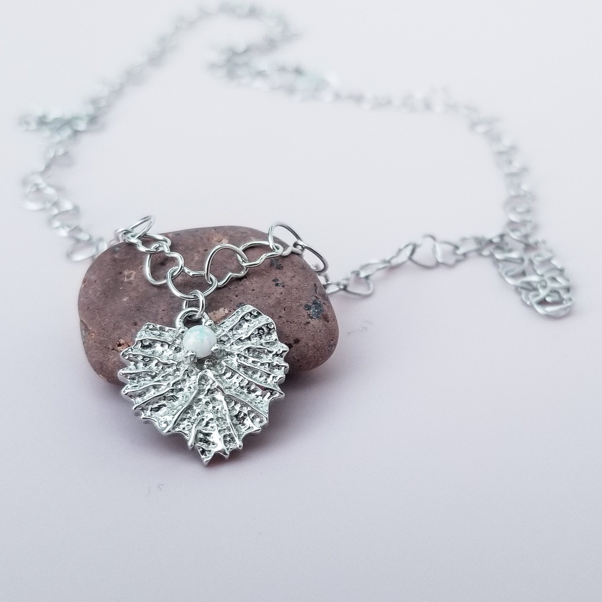 Leaf and Hearts Necklace
