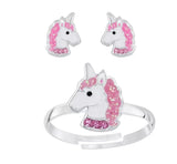Unicorn Ring and Earrings Set