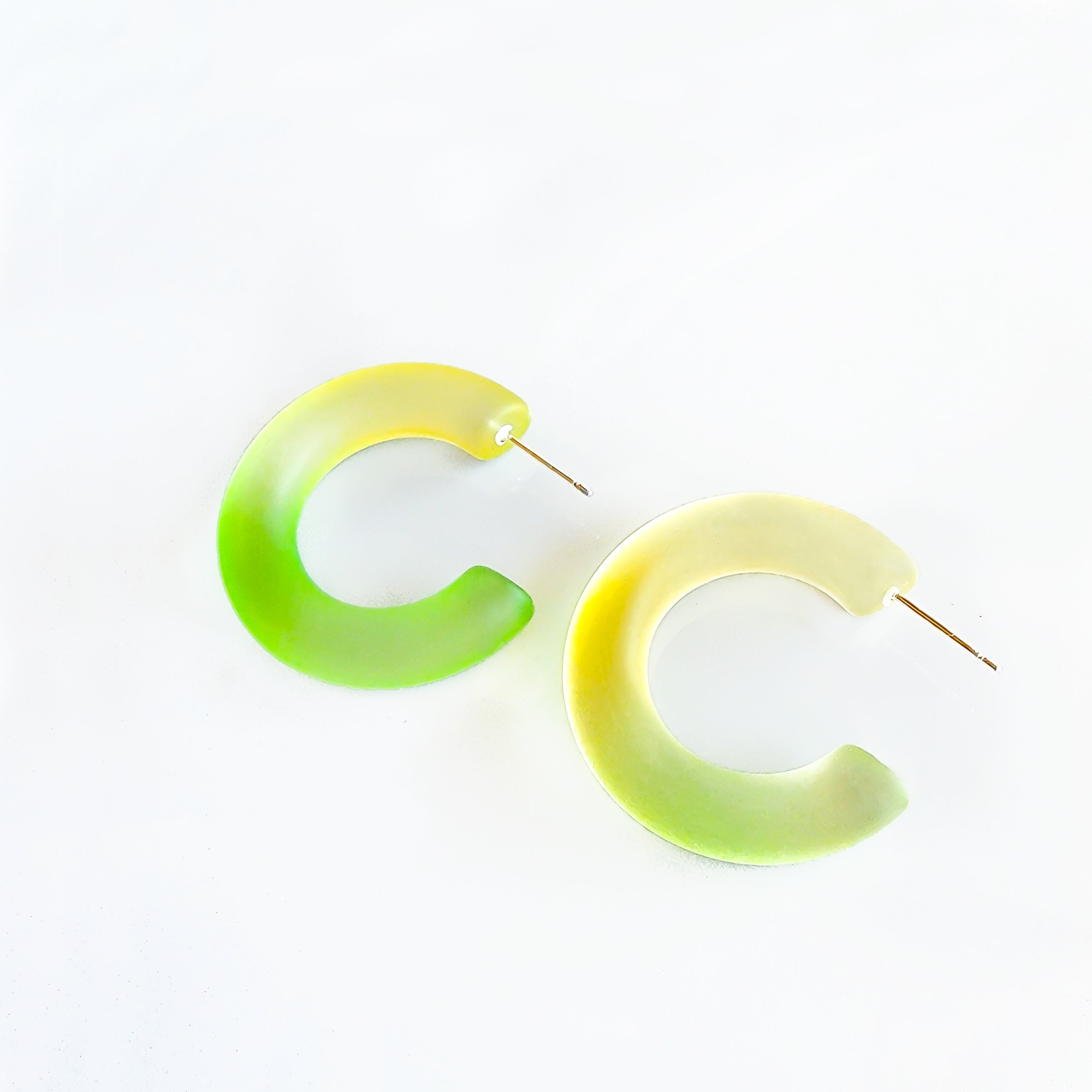 Gradient Frosted Resin Hoop Earrings
