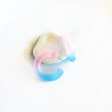 Gradient Frosted Resin Hoop Earrings