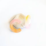 Gradient Frosted Resin Hoop Earrings
