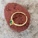 Green Water Drop Ring