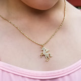 Magic Golden Unicorn and Necklace